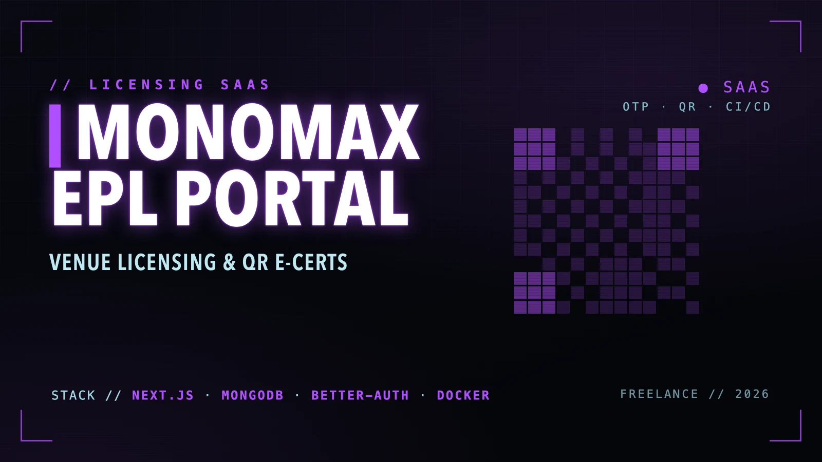 MONOMax EPL Licensing Portal